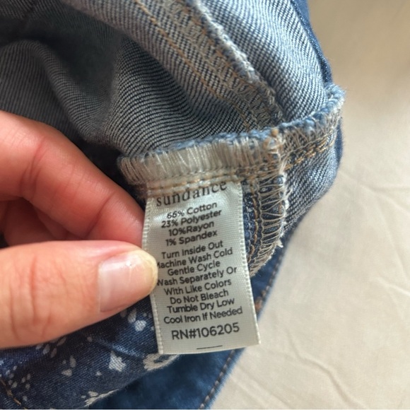 Sundance Peyton Jeans Women's Size 26 Front Seams Ankle Crop Kick Flare Denim - Picture 7 of 8